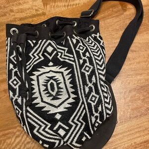 Forever 21 Knit Boho Bohemian Beachy Strap Bag